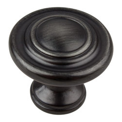 GlideRite Hardware - Hardware 1.25" 3-Ring Round Cabinet Knob, Pewter - Cabinet And Drawer Knobs