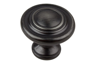 Hardware 1.25" 3-Ring Round Cabinet Knob, Pewter