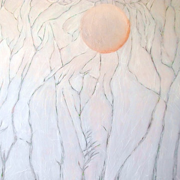 Marie-Claire Gamper Lorg faisant partie des 7 artistes d'abstraction lyrique N°4