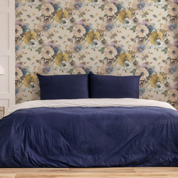 Transform Cyprus Floral Peel and Stick Wallpaper by Graham & Brown Room Shot