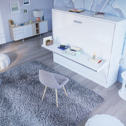 Spazio T - Full Size Wall Bed with Table - Kids Desks And Desk Sets