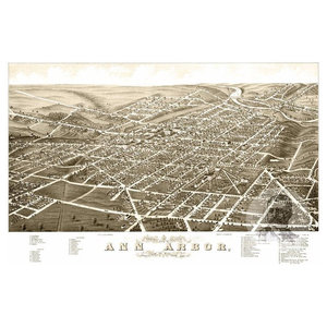 Atlanta Georgia 1871 Historic Panoramic Town Map 18x24 