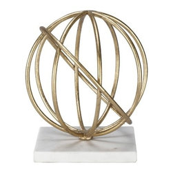 Worlds Away Quincy Gold Leaf Sphere - Baby And Kids