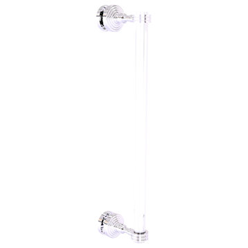 Pacific Grove 18" Dotted Accent Single Side Shower Door Pull, Polished Chrome