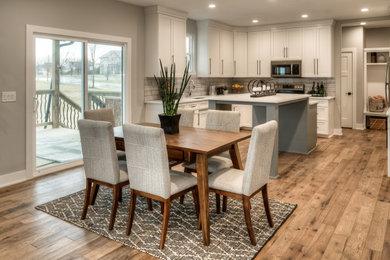 Minimalist kitchen photo in Omaha with quartzite countertops and white countertops