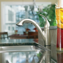 Moen Camerist Classic stainless one-handle low arc pullout kitchen faucet - Kitchen Faucets