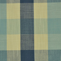 Paroo Cotton Blend Blod-scale Check Curtains & Drapes Upholstery Fabric in Bondi - Upholstery Fabric