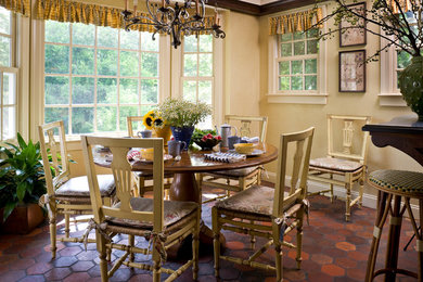 Elegant dining room photo in New York