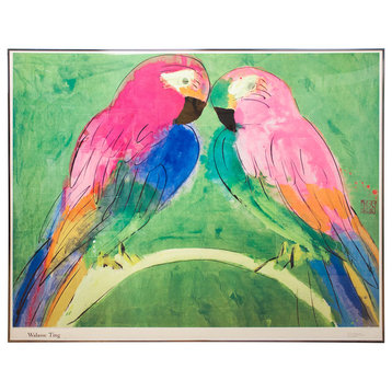 Walasse Ting Two Parrots 1990 Poster