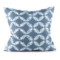 Shibori Cushion Pirouette Washed Denim - Decorative Cushions