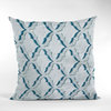 Plutus Light Blue Diamond Faux Fur Luxury Throw Pillow, Light Blue, 18" x 18"