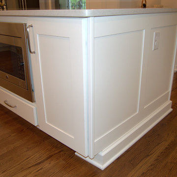 Kitchen Remodel with White Copenhagen Cabinets, Lagoon Tops and Subway Tile