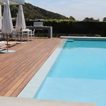 Ipe deck merge with pool Mailbu CA