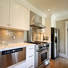 glass tile backsplash backpainted