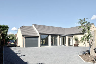 Inspiration for a contemporary house exterior in Cambridgeshire.