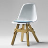 Icon Chair, Lime, Fuchsia Seat Pad, Natural-Ashwood