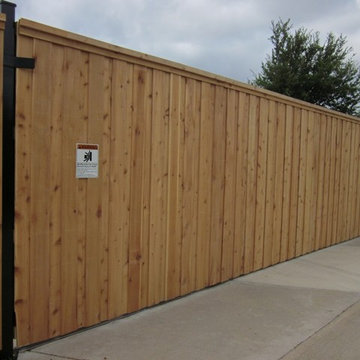 Vertical Board Batten Automatic Sliding Gate