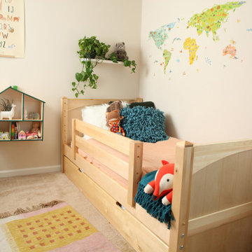 Natural Classic Twin bed with Guardrail and Trundle