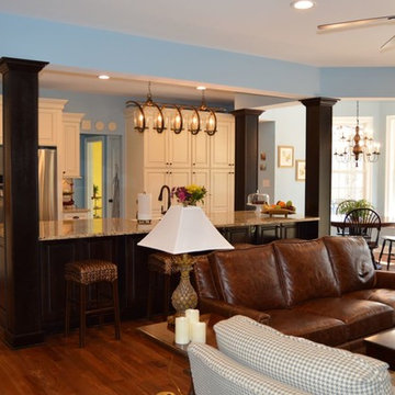 Kitchen Remodel with Maple Villa Cabinets in Antique White with Chocolate Glaze