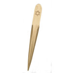Jefferson Brass - Star of David Letter Opener, Polished - Throughout history, the Star of David has been the symbol of Judaism. Celebrate the holidays with this handmade sand cast solid brass Star of David letter opener. Because of the handcrafted workmanship of each piece, you may occasionally be able to discern very small inclusions, imperfections, and even slight size variations. This is to be expected, and we ask that you understand that they are an inherent part of the manufacturing process. Our products, we believe, are the best that can be made today. All products are solid brass. If you receive one that has a slight discoloration, it is not a defect. It has travelled over 8,000 miles from the factory to our warehouse. Use a metal polish, such as Brasso or Wenol, to correct the discoloration. The discoloration is not a defect.