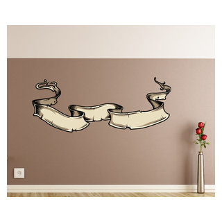Scroll Vinyl Wall Decal ScrollUScolor014, 60 in. - Contemporary - Wall ...
