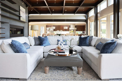 Living room - contemporary living room idea in Philadelphia
