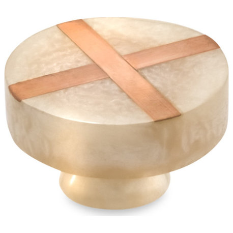 Resin Round knob 1-1/3 in. Decorative Hardware (Peach) Drawer Cabinet Knob