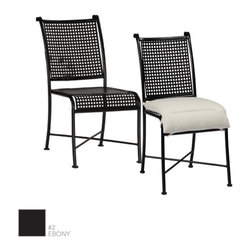 Verano Traditional Wrought Iron Dining Side Chair by Summer Classics - Outdoor Dining Chairs