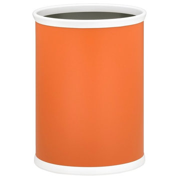 Kraftware Oval Wastebasket, Spicy Orange