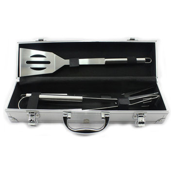 3-Piece BBQ Stainless Steel Outdoor Grill Tools Set
