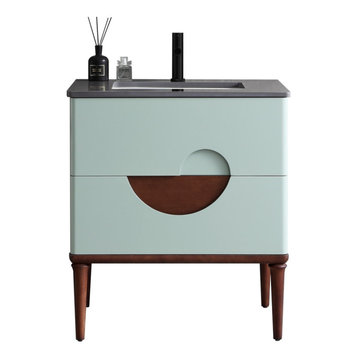 Burano Freestanding Vanity, Aloe Green, 30"