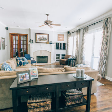 Transitional Living Room - Southlake TX