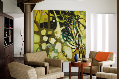 Inspiration for a contemporary formal living room remodel in New York