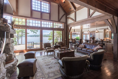 Living room - traditional living room idea in Other