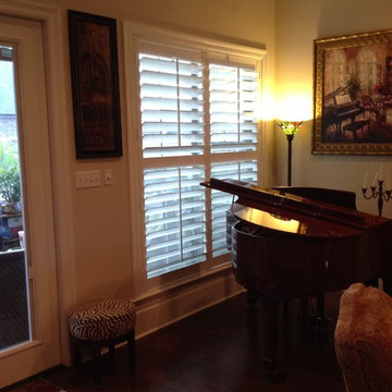 Plantation Shutters Traditional Living Room