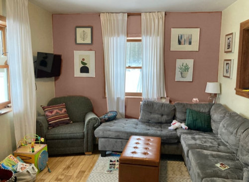 Pink/blush accent wall in living room?