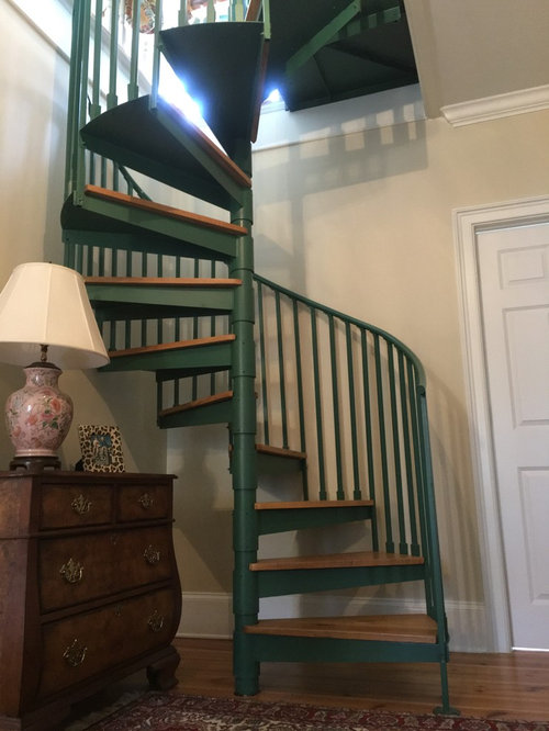 Best Color Choice For Spiral Staircase I Am Considering Painting It Oil Rubbed Bronze Which Matches All Our Door Hardware Or White Please Give Me Your Advice