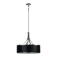 Britta 4-Light Chandelier, Black Sheath