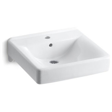Kohler Soho 20" X 18" Bathroom Sink w/ 1 Faucet Hole, White