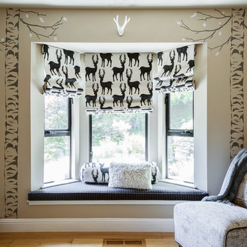 Beautiful Birches Stenciled Room