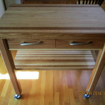 Rolling Kitchen Utility Butcher Block