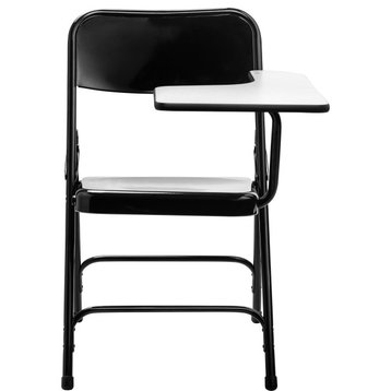 NPS 5200 Tablet Arm Folding Chair, Left Arm, Black, Set of 2