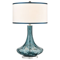 Lamp Works Blue Thumb Print Glass Table Lamp