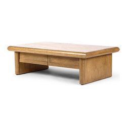 ZINHOME - Murray Coffee Table-Weathered Parawood - Coffee Tables