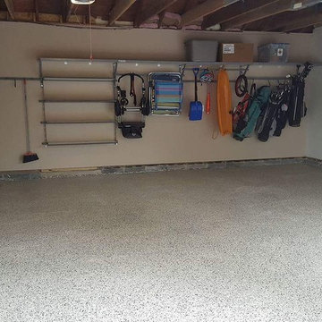 Monkey Bars Storage shelving and Epoxy floor coating.