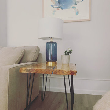 Epoxy live edge end tables