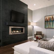 basement fireplace wall