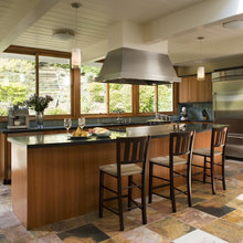 Ceiling Mounted Hood + Island Lighting
