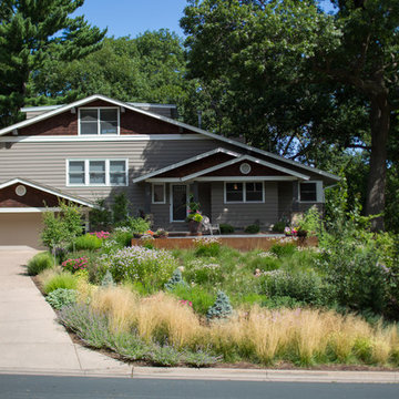 Contemporary Front Yard Meadow