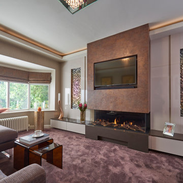 Modern Accent Glass Panels for Living Room